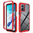 Custodia Silicone Trasparente Laterale 360 Gradi Cover ZJ1 per Motorola Moto G 5G (2023) Rosso