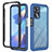 Custodia Silicone Trasparente Laterale 360 Gradi Cover ZJ1 per Oppo A16 Blu