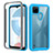 Custodia Silicone Trasparente Laterale 360 Gradi Cover ZJ1 per Realme C25Y India Cielo Blu