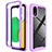 Custodia Silicone Trasparente Laterale 360 Gradi Cover ZJ1 per Samsung Galaxy A03 Core Lavanda