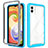 Custodia Silicone Trasparente Laterale 360 Gradi Cover ZJ1 per Samsung Galaxy A04 4G Cielo Blu