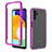 Custodia Silicone Trasparente Laterale 360 Gradi Cover ZJ1 per Samsung Galaxy A04s Viola