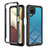 Custodia Silicone Trasparente Laterale 360 Gradi Cover ZJ1 per Samsung Galaxy A12 5G Nero