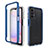 Custodia Silicone Trasparente Laterale 360 Gradi Cover ZJ1 per Samsung Galaxy A13 4G Blu
