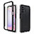 Custodia Silicone Trasparente Laterale 360 Gradi Cover ZJ1 per Samsung Galaxy A13 4G Nero