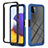 Custodia Silicone Trasparente Laterale 360 Gradi Cover ZJ1 per Samsung Galaxy A22 5G Blu