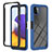 Custodia Silicone Trasparente Laterale 360 Gradi Cover ZJ1 per Samsung Galaxy A22s 5G Blu