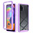 Custodia Silicone Trasparente Laterale 360 Gradi Cover ZJ1 per Samsung Galaxy A31 Lavanda