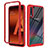 Custodia Silicone Trasparente Laterale 360 Gradi Cover ZJ1 per Samsung Galaxy A70S Rosso