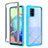 Custodia Silicone Trasparente Laterale 360 Gradi Cover ZJ1 per Samsung Galaxy A71 4G A715 Cielo Blu