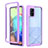 Custodia Silicone Trasparente Laterale 360 Gradi Cover ZJ1 per Samsung Galaxy A71 4G A715 Lavanda