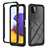 Custodia Silicone Trasparente Laterale 360 Gradi Cover ZJ1 per Samsung Galaxy F42 5G Nero
