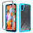 Custodia Silicone Trasparente Laterale 360 Gradi Cover ZJ1 per Samsung Galaxy M11 Cielo Blu