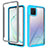 Custodia Silicone Trasparente Laterale 360 Gradi Cover ZJ1 per Samsung Galaxy M60s Cielo Blu