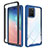 Custodia Silicone Trasparente Laterale 360 Gradi Cover ZJ1 per Samsung Galaxy S10 Lite Blu