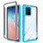 Custodia Silicone Trasparente Laterale 360 Gradi Cover ZJ1 per Samsung Galaxy S10 Lite Cielo Blu