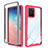 Custodia Silicone Trasparente Laterale 360 Gradi Cover ZJ1 per Samsung Galaxy S10 Lite Rosa Caldo