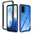 Custodia Silicone Trasparente Laterale 360 Gradi Cover ZJ1 per Samsung Galaxy S20 Blu