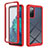 Custodia Silicone Trasparente Laterale 360 Gradi Cover ZJ1 per Samsung Galaxy S20 FE 4G Rosso