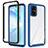Custodia Silicone Trasparente Laterale 360 Gradi Cover ZJ1 per Samsung Galaxy S20 Plus Blu