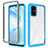 Custodia Silicone Trasparente Laterale 360 Gradi Cover ZJ1 per Samsung Galaxy S20 Plus Cielo Blu