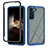 Custodia Silicone Trasparente Laterale 360 Gradi Cover ZJ1 per Samsung Galaxy S24 5G Blu