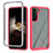 Custodia Silicone Trasparente Laterale 360 Gradi Cover ZJ1 per Samsung Galaxy S24 5G Rosa Caldo