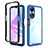 Custodia Silicone Trasparente Laterale 360 Gradi Cover ZJ2 per Oppo A78 5G Blu