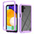 Custodia Silicone Trasparente Laterale 360 Gradi Cover ZJ2 per Samsung Galaxy A04s Lavanda