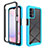 Custodia Silicone Trasparente Laterale 360 Gradi Cover ZJ2 per Samsung Galaxy A13 4G Cielo Blu