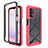 Custodia Silicone Trasparente Laterale 360 Gradi Cover ZJ2 per Samsung Galaxy A13 4G Rosso