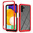 Custodia Silicone Trasparente Laterale 360 Gradi Cover ZJ2 per Samsung Galaxy A13 5G Rosso