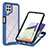 Custodia Silicone Trasparente Laterale 360 Gradi Cover ZJ2 per Samsung Galaxy A22 4G Blu