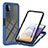 Custodia Silicone Trasparente Laterale 360 Gradi Cover ZJ2 per Samsung Galaxy A22 5G Blu