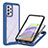 Custodia Silicone Trasparente Laterale 360 Gradi Cover ZJ2 per Samsung Galaxy A52 4G Blu
