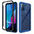 Custodia Silicone Trasparente Laterale 360 Gradi Cover ZJ3 per Motorola Moto G Power (2022) Blu