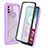 Custodia Silicone Trasparente Laterale 360 Gradi Cover ZJ3 per Motorola Moto G10 Power Viola