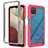 Custodia Silicone Trasparente Laterale 360 Gradi Cover ZJ3 per Samsung Galaxy A12 Nacho Rosa Caldo