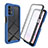 Custodia Silicone Trasparente Laterale 360 Gradi Cover ZJ3 per Samsung Galaxy A13 4G Blu
