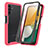 Custodia Silicone Trasparente Laterale 360 Gradi Cover ZJ3 per Samsung Galaxy A13 5G Rosa Caldo