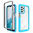 Custodia Silicone Trasparente Laterale 360 Gradi Cover ZJ3 per Samsung Galaxy A23 4G Cielo Blu