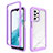 Custodia Silicone Trasparente Laterale 360 Gradi Cover ZJ3 per Samsung Galaxy A23 4G Lavanda