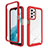 Custodia Silicone Trasparente Laterale 360 Gradi Cover ZJ3 per Samsung Galaxy A23 4G Rosso