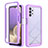 Custodia Silicone Trasparente Laterale 360 Gradi Cover ZJ3 per Samsung Galaxy A32 4G Lavanda