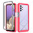 Custodia Silicone Trasparente Laterale 360 Gradi Cover ZJ3 per Samsung Galaxy A32 4G Rosa Caldo