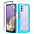 Custodia Silicone Trasparente Laterale 360 Gradi Cover ZJ3 per Samsung Galaxy A32 5G Cielo Blu