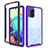 Custodia Silicone Trasparente Laterale 360 Gradi Cover ZJ3 per Samsung Galaxy A71 4G A715 Lavanda