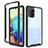 Custodia Silicone Trasparente Laterale 360 Gradi Cover ZJ3 per Samsung Galaxy A71 4G A715 Nero