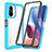 Custodia Silicone Trasparente Laterale 360 Gradi Cover ZJ3 per Xiaomi Mi 11i 5G Cielo Blu