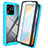 Custodia Silicone Trasparente Laterale 360 Gradi Cover ZJ3 per Xiaomi Redmi 10 India Cielo Blu